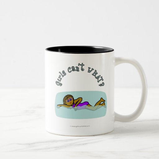 Dark Girl Swimming Coffee Mug