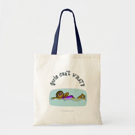 Dark Girl Swimming Tote Bag