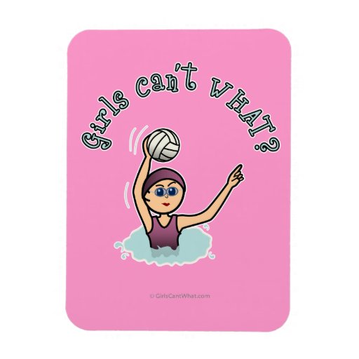 Dark Girl Water Polo Player Magnets