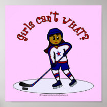 Dark Girls Hockey Player posters