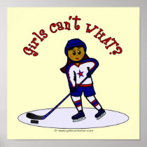 Dark Girls Hockey Player Posters