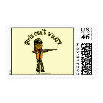 Dark Girls Hunting Postage Stamp
