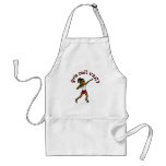 Dark Girls Shot Put in Red Uniform Aprons