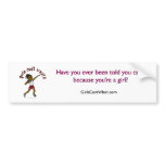 Dark Girls Shot Put in Red Uniform Bumperstickers