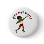 Dark Girls Shot Put in Red Uniform Buttons