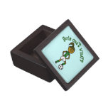 Dark Girls Soccer in Green Uniform Premium Jewelry Box