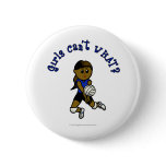 Dark Girls Volleyball in Blue Uniform Buttons