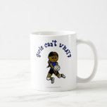 Dark Girls Volleyball in Blue Uniform Coffee Mugs