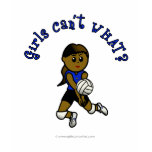Dark Girls Volleyball in Blue Uniform Shirts