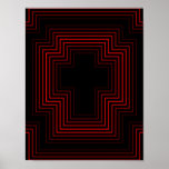 Dark Glowing Cross Poster