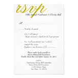 Dark gold gala formal event elegant RSVP response Personalized Invites