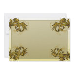 Dark golden expressive floral special gift announcements