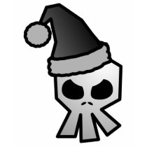 Dark Goth Santa Claus Skull t-shirts