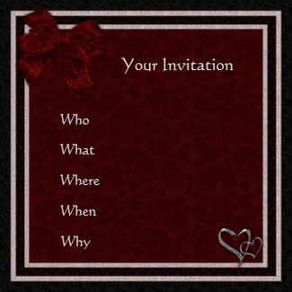 Dark gothic design invitation