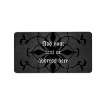 Dark Gothic flower address labels to personalize