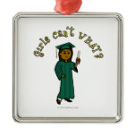 Dark Graduate in Green Christmas Tree Ornaments