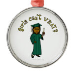 Dark Graduate in Green Christmas Tree Ornaments