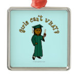 Dark Graduate in Green Christmas Tree Ornaments