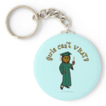 Dark Graduate in Green Key Chains