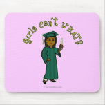 Dark Graduate in Green Mousepads