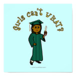 Dark Graduate in Green Print