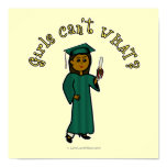 Dark Graduate in Green Print