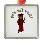 Dark Graduate in Red Christmas Ornaments