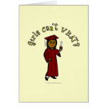 Dark Graduate in Red Greeting Card