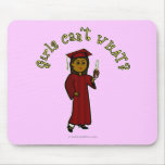 Dark Graduate in Red Mousepad