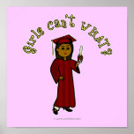 Dark Graduate in Red Print