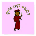 Dark Graduate in Red Print