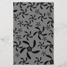 Dark Gray and Black Floral Design. Flyer Design