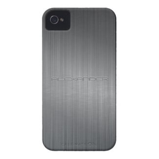 Dark Gray Brushed Aluminum Metal Look-Monogram Case-mate Iphone 4 Cases