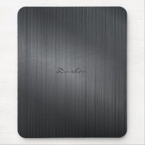 Dark Gray Brushed Metal Mouse Pad