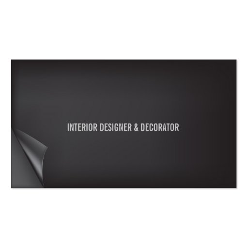 Dark Gray Business Card Double Sided (back side)
