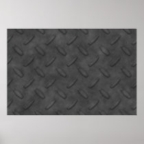 Dark Gray Diamond Plate Texture Print