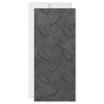 Dark Gray Diamond Plate Texture Custom Rack Card