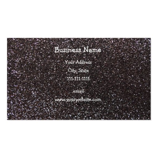 Dark gray glitter business card templates (front side)
