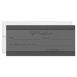 Dark Gray Heart Damask Rack Card