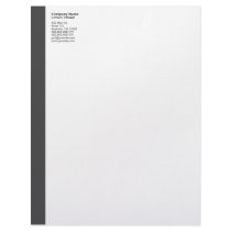 Dark Gray Left Sidebar Letterhead
