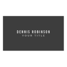 Dark gray modern generic simple masculine personal business cards