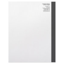 Dark Gray Right Sidebar Letterhead by Personalization_Shop Dark Gray Right Sidebar Letterhead