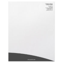 Dark Gray Rolling Hill Letterhead