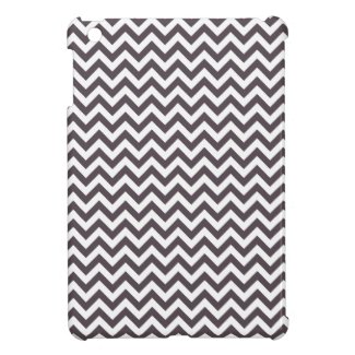 Dark Gray White Chevron Pattern iPad Mini Covers