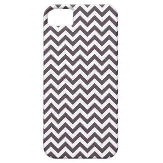 Dark Gray White Chevron Pattern iPhone 5 Cases