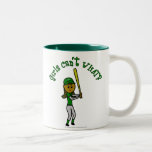 Dark Green Baseball Player Mug