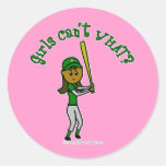 Dark Green Baseball Player Sticker