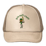 Dark Green Baseball Player Trucker Hat