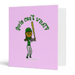 Dark Green Baseball Player Vinyl Binder