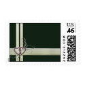 Dark green custom wedding stamp